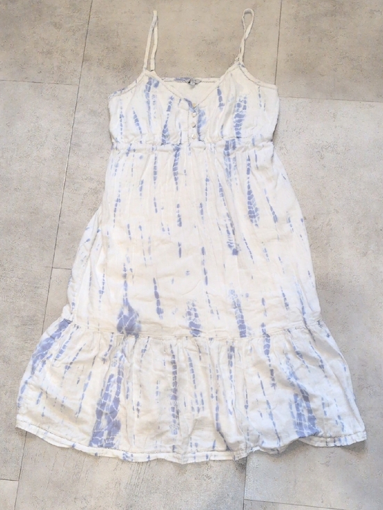 Rails Dresses & Skirts - Rails White and Light Blue Tie-Dye Midi Dress - Linen Blend Size Small